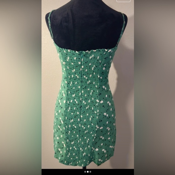 Reformation Sam Pico Green Floral Bodycon - Picture 4 of 5